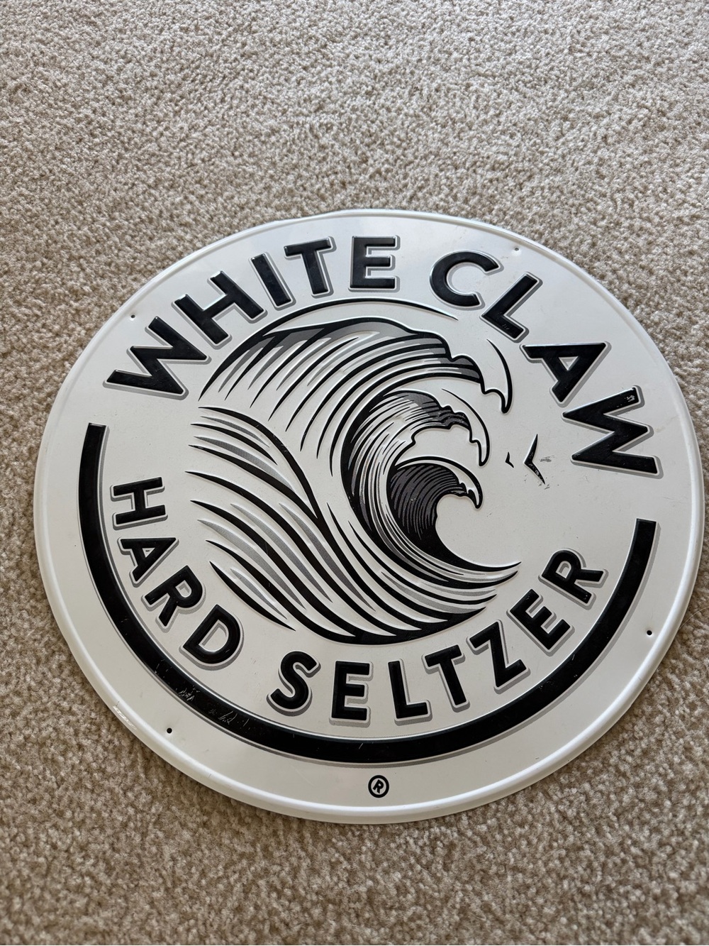 Hard Seltzer Wall Sign - White and Black
